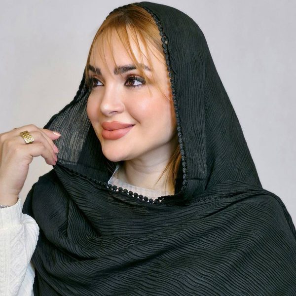 شال لبه عدسی مشکی - مانتو پاتریس رشت