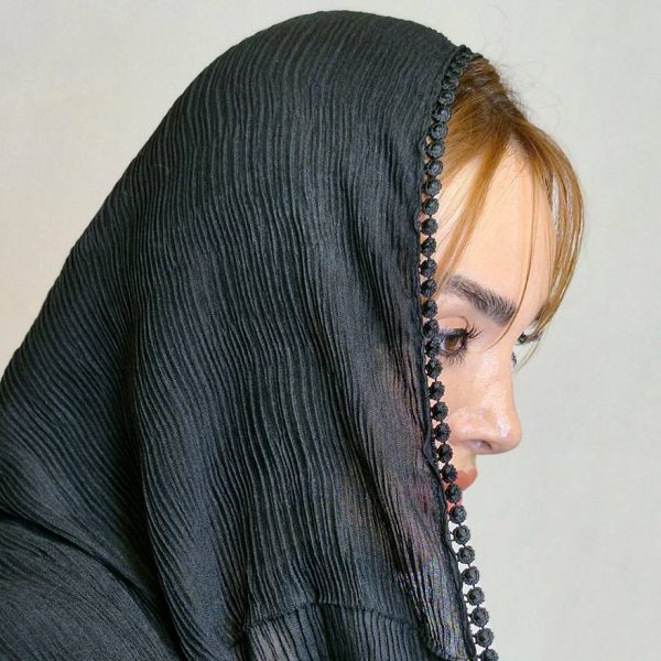 شال لبه عدسی مشکی - مانتو پاتریس رشت