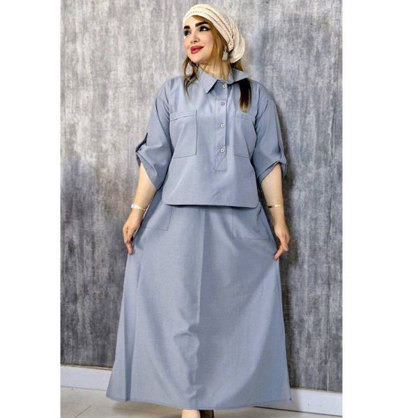 ست شومیز دامن پوپلین