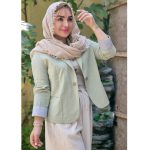 مانتو کتی آستین راه راه لینن