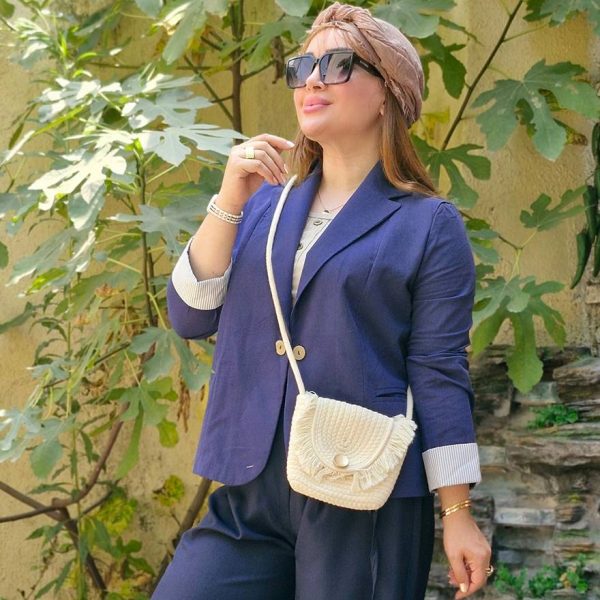 مانتو کتی آستین راه راه لینن - مانتو پاتریس رشت