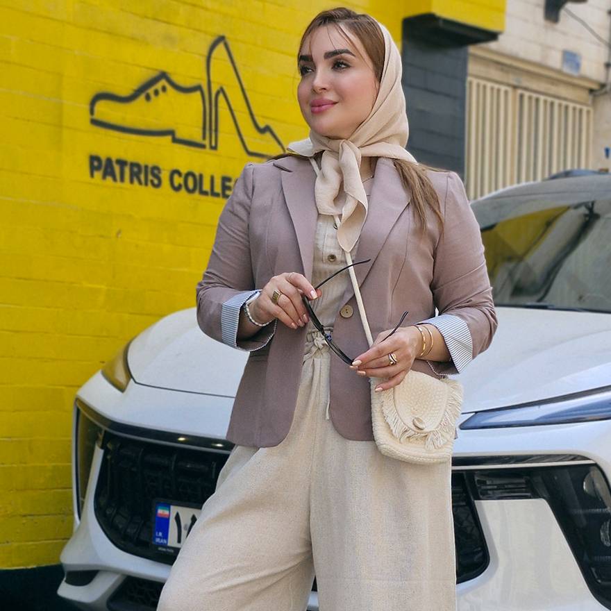 مانتو کتی آستین راه راه لینن