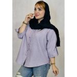 مانتو لینن چهارخونه ریز - مانتو پاتریس رشت