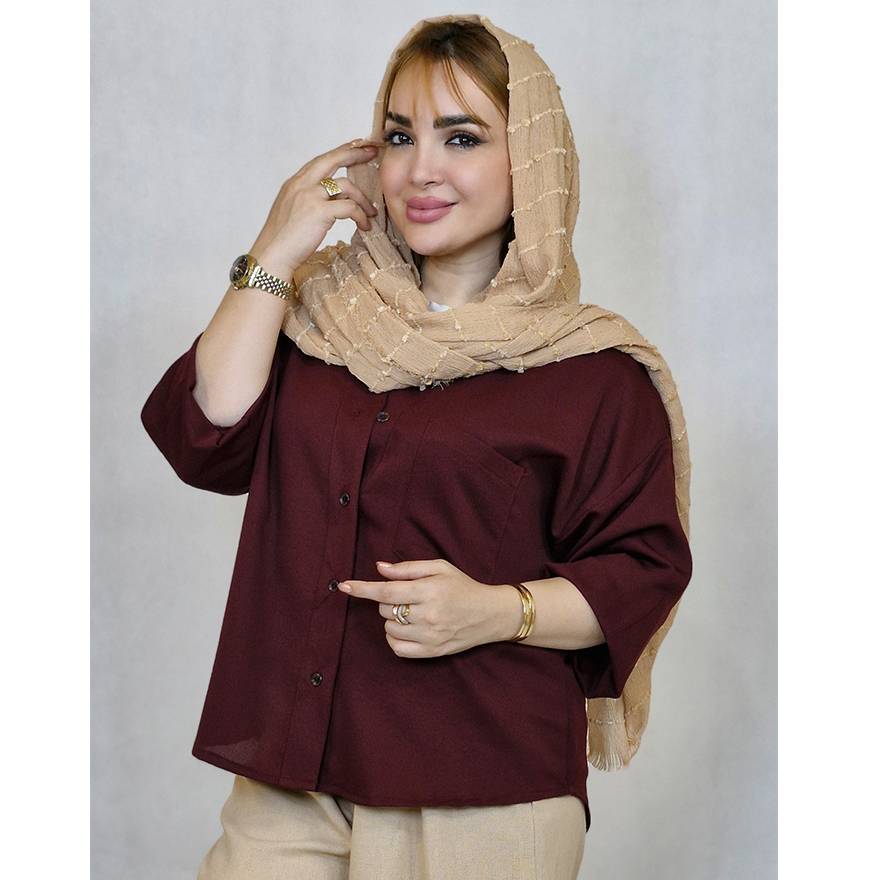 شومیز یقه هفت تک جیب - مانتو پاتریس رشت