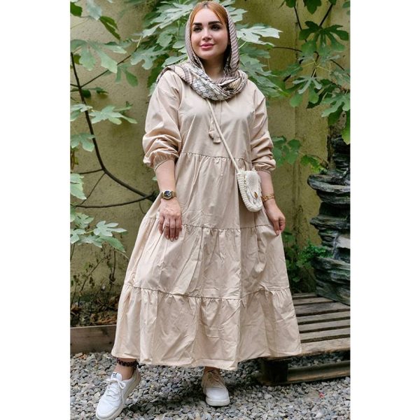 پیراهن لینن طبقه ای