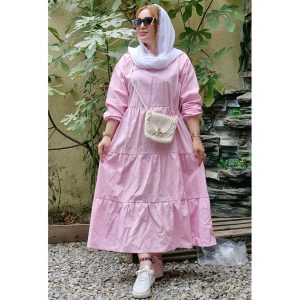 پیراهن لینن طبقه ای