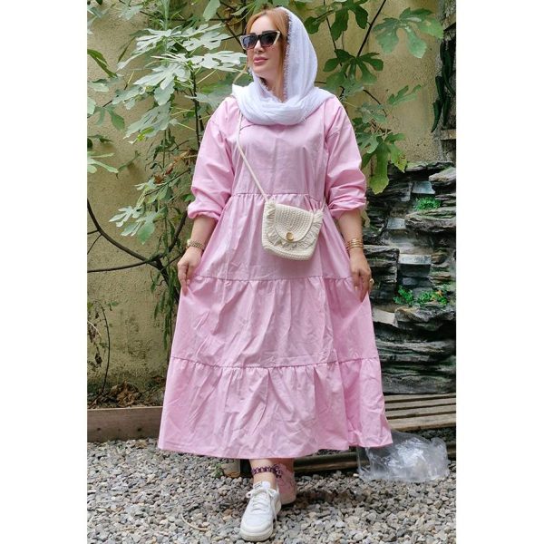 پیراهن لینن طبقه ای