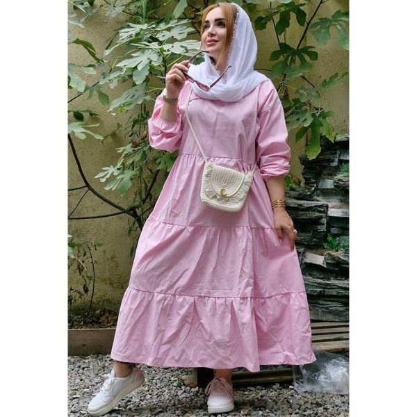 پیراهن لینن طبقه ای