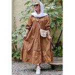 پیراهن لینن طبقه ای
