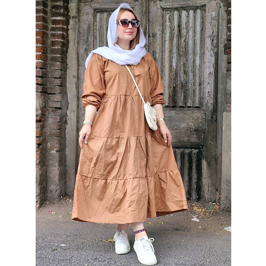 پیراهن لینن طبقه ای