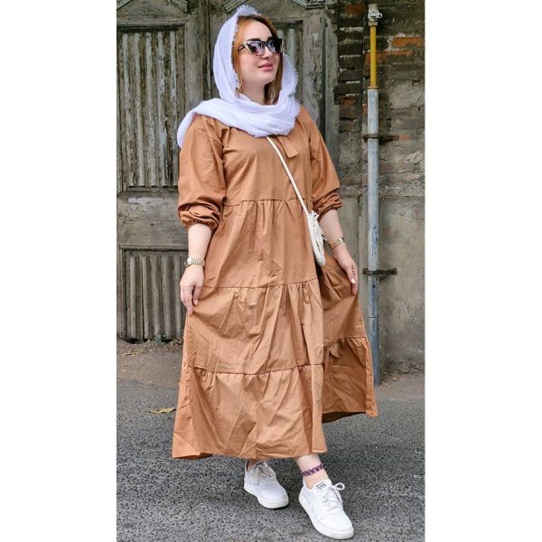 پیراهن لینن طبقه ای