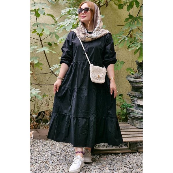 پیراهن لینن طبقه ای