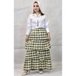 دامن طبقه ای چهارخونه - مانتو پاتریس رشت