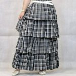 دامن طبقه ای چهارخونه - مانتو پاتریس رشت