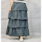 دامن طبقه ای چهارخونه - مانتو پاتریس رشت