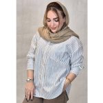 شومیز راه راه تک جیب لینن -