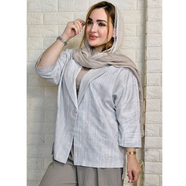 21000545-1 کت لینن اسلش ملینا- مانتو پاتریس رشت