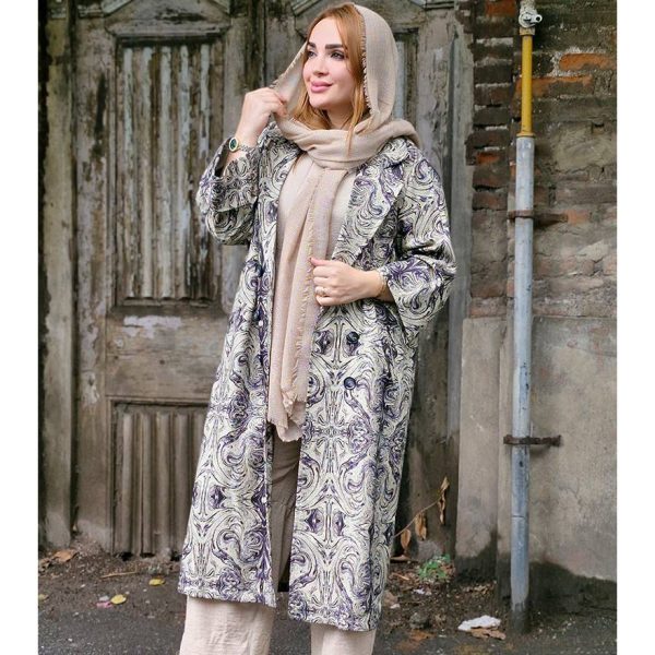 مانتو بلند 6 دکمه طرحدار - مانتو پاتریس رشت