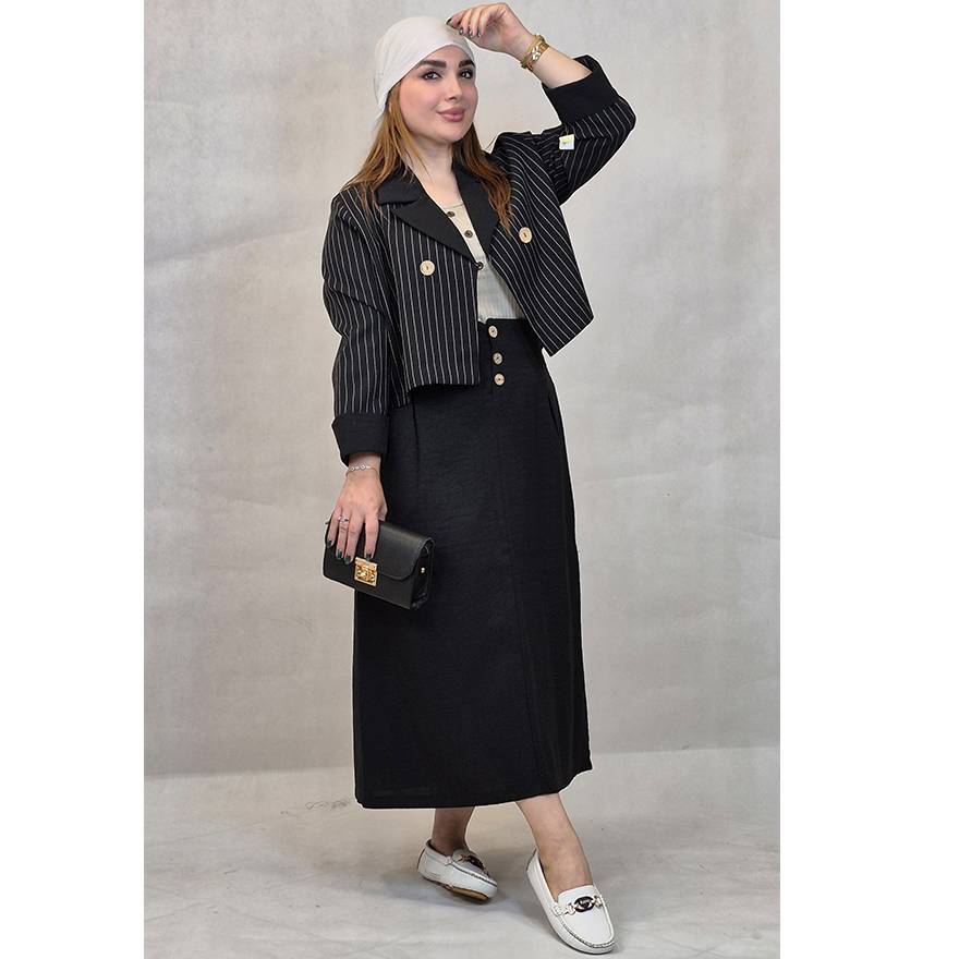 ست کت دامن صوفیا مشکی