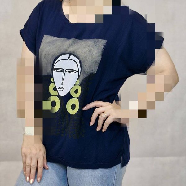 تیشرت نخی چاپ دختر - مانتو پاتریس رشت