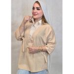 شومیز لینن یقه راه راه - مانتو پاتریس رشت