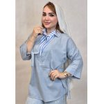 شومیز لینن یقه راه راه - مانتو پاتریس رشت