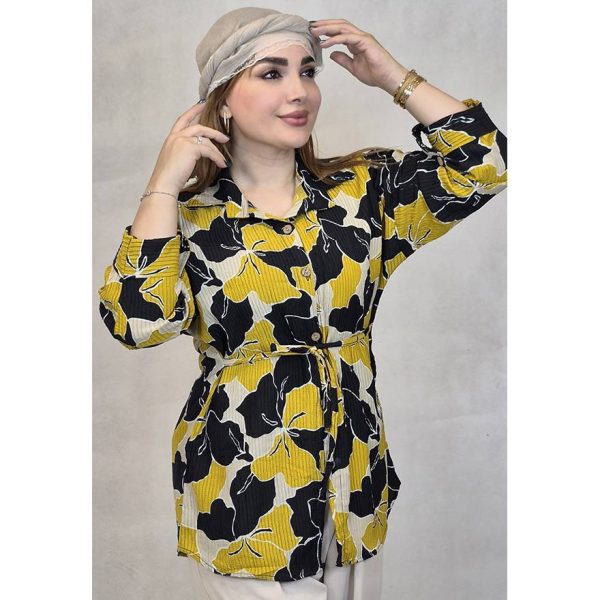 شومیز کریشه گل درشت - مانتو پاتریس رشت