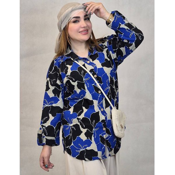 شومیز کریشه گل درشت - مانتو پاتریس رشت