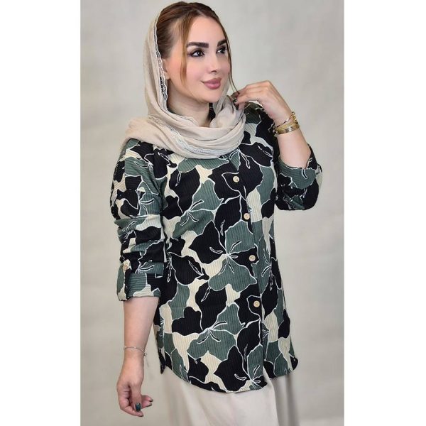 شومیز کریشه گل درشت - مانتو پاتریس رشت