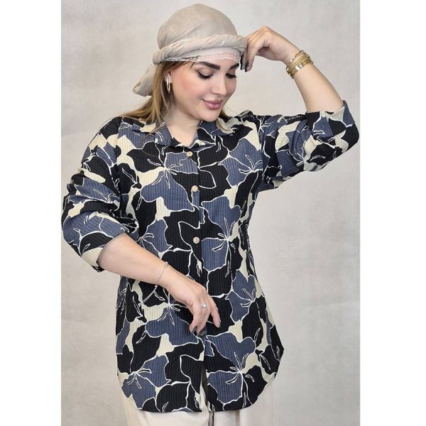 شومیز کریشه گل درشت - مانتو پاتریس رشت