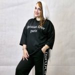 ست تیشرت شلوار دیور مشکی - مانتو پاتریس رشت