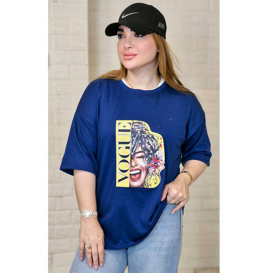 تیشرت لانگ مرواریدی ووگ
