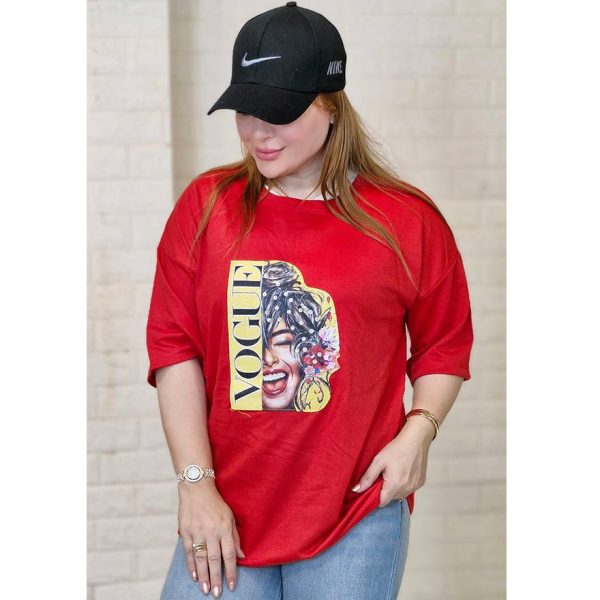 تیشرت لانگ مرواریدی ووگ