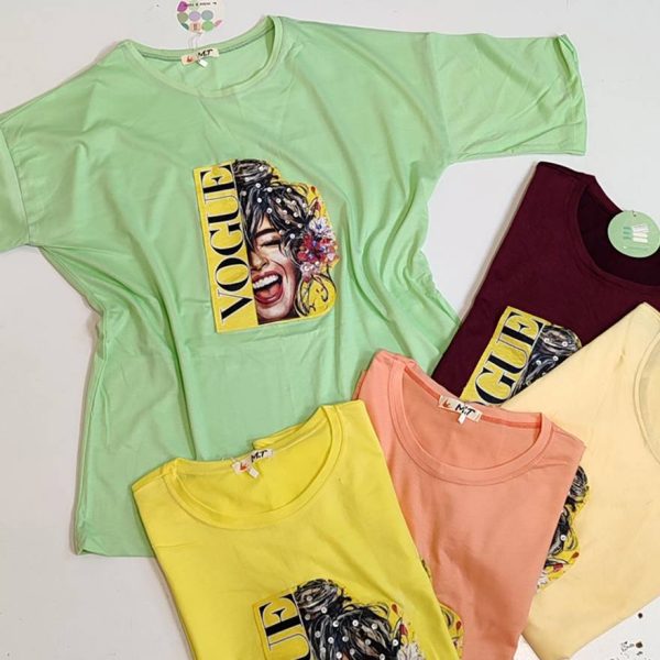 تیشرت لانگ مرواریدی ووگ - مانتو پاتریس رشت