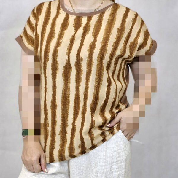 تیشرت نخی راه راه - مانتو پاتریس رشت