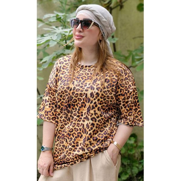 بلوز قواره دار پلنگی - مانتو پاتریس رشت