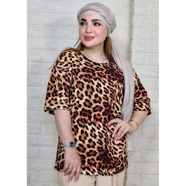 بلوز قواره دار پلنگی