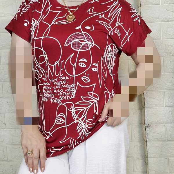 30200410-1 تیشرت ویسکوز چاپی - مانتو پاتریس رشت