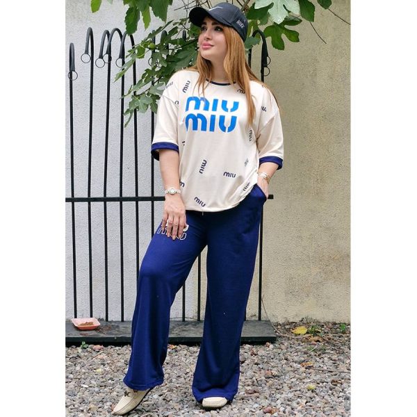 32300425-7 ست تیشرت شلوار میو میو - مانتو پاتریس رشت