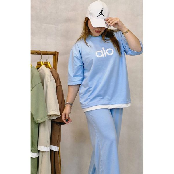 ست تیشرت شلوار الو -