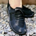 کتونی اسکیچرز بغل بافت مشکی