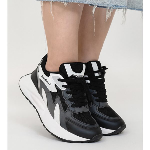 کتونی سفید مشکی مانتو پاتریس