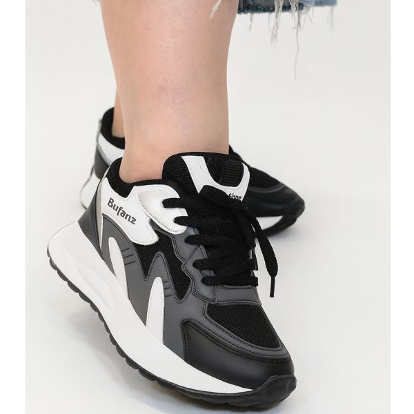 کتونی سفید مشکی مانتو پاتریس