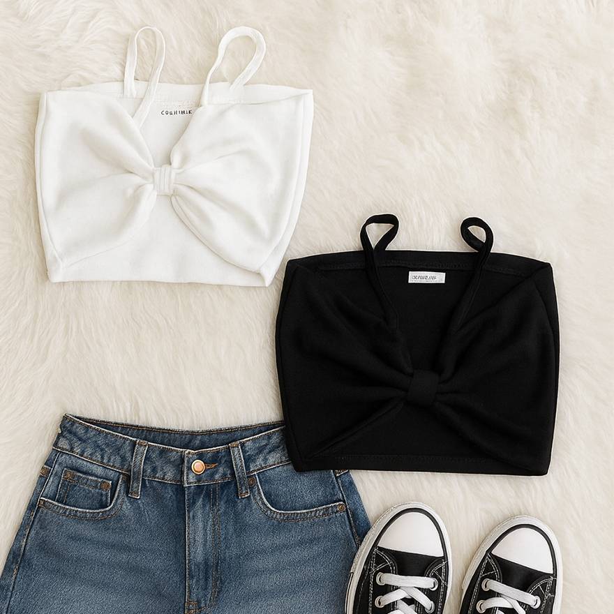 تاپ کراپ پاپیونی دخترانه فانریپ