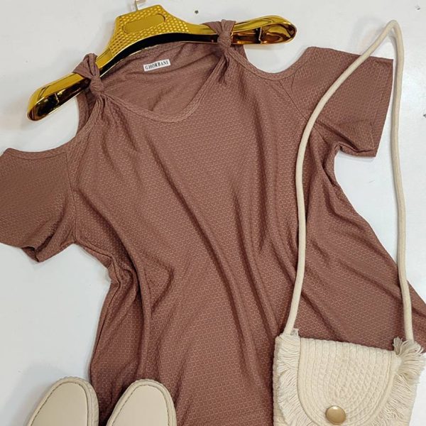 تیشرت بیسکوییتی گره ای