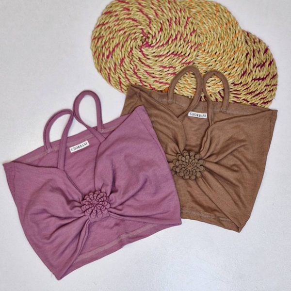 تاپ کراپ بندی گلدار - مانتو پاتریس رشت