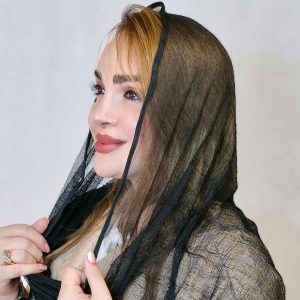 شال لبه گان مشکی - مانتو پاتریس رشت