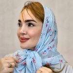 مینی اسکارف گلدار نخی - مانتو پاتریس رشت