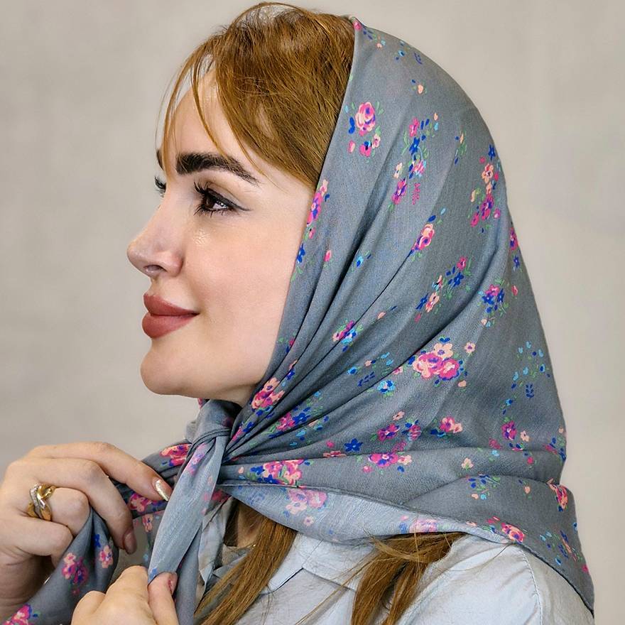 مینی اسکارف گلدار نخی - مانتو پاتریس رشت