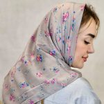 مینی اسکارف گلدار نخی - مانتو پاتریس رشت